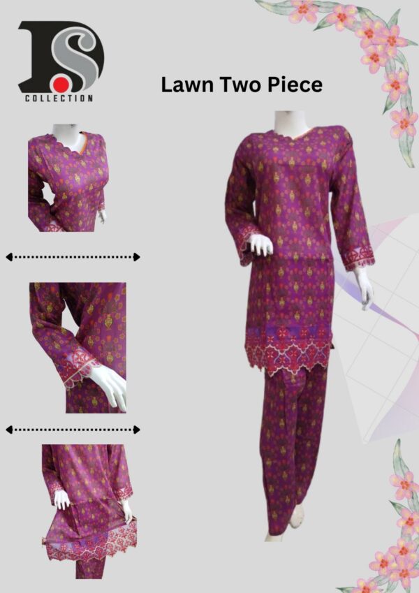 Lawn Printed Stitched Three Piece suit